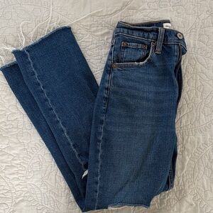 Abercrombie Ultra High Rise Ankle Straight Jeans Size 24 Curve Love